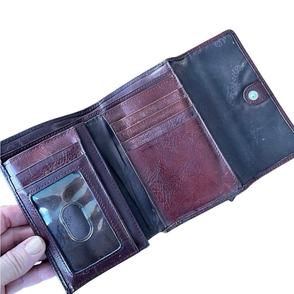 Fossil Vintage 2000s Genuine Leather Shoulder Bag + Matching Wallet Set - Picture 13 of 16